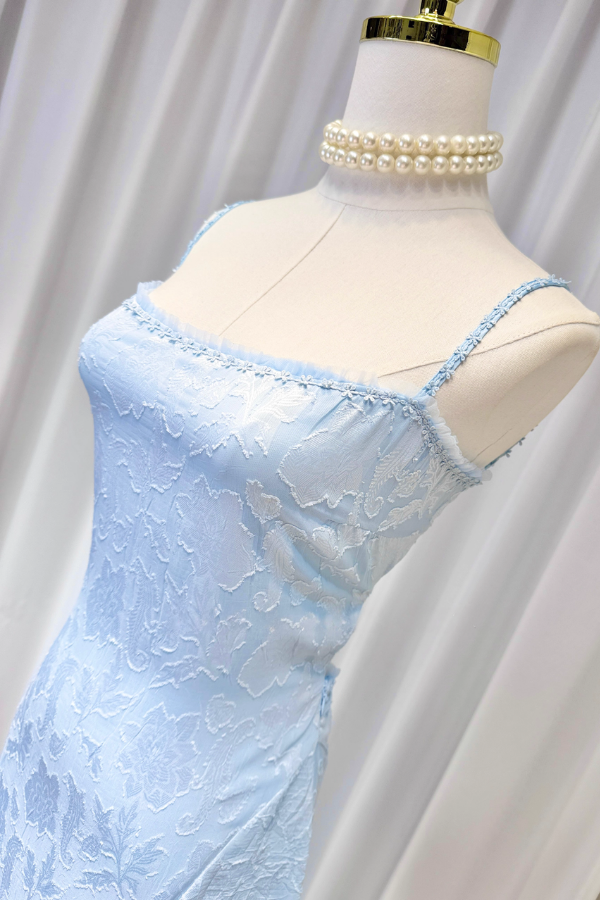 Blue Lace Long Dress