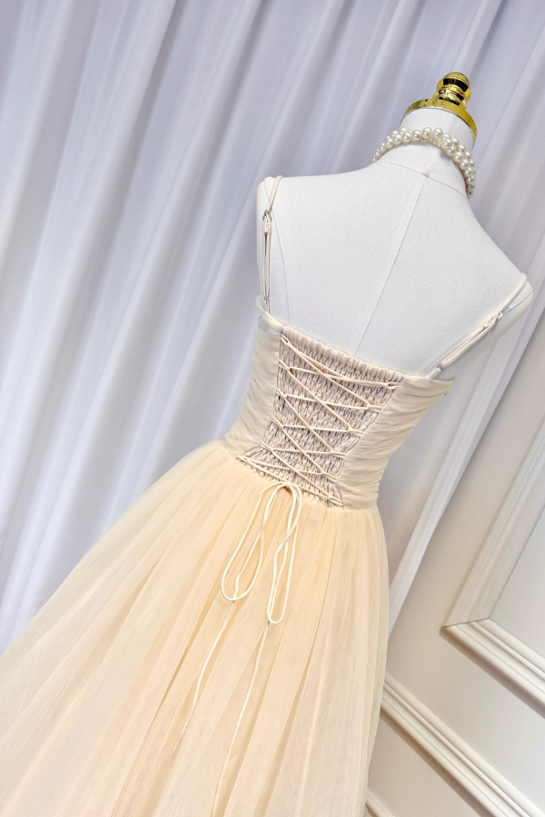 Beige Tulle Dress