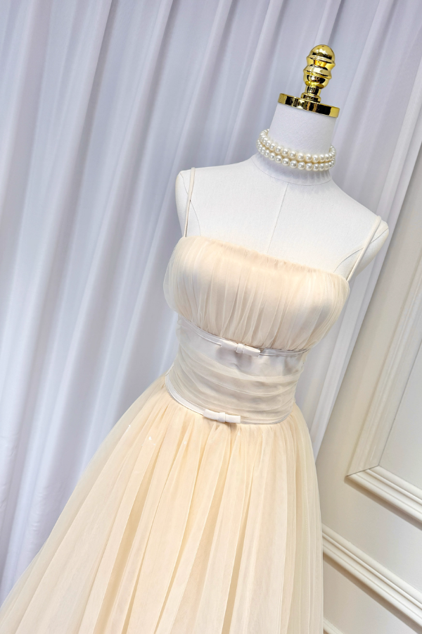 Beige Tulle Dress