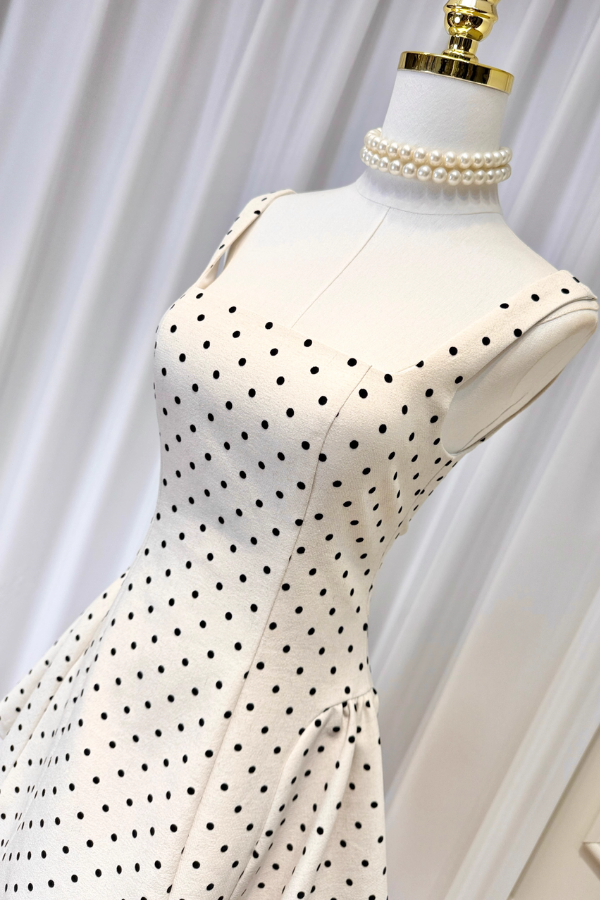 White Polka Dots Dress