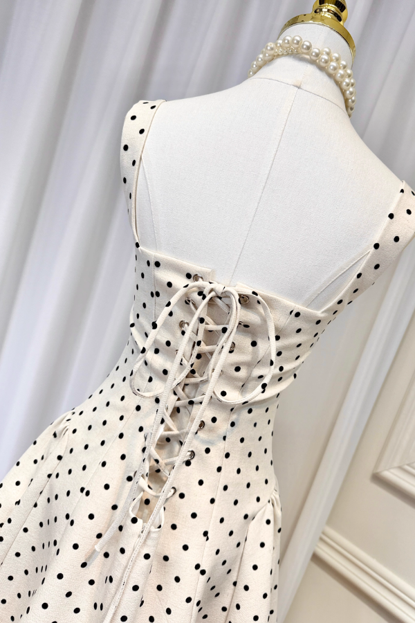 White Polka Dots Dress