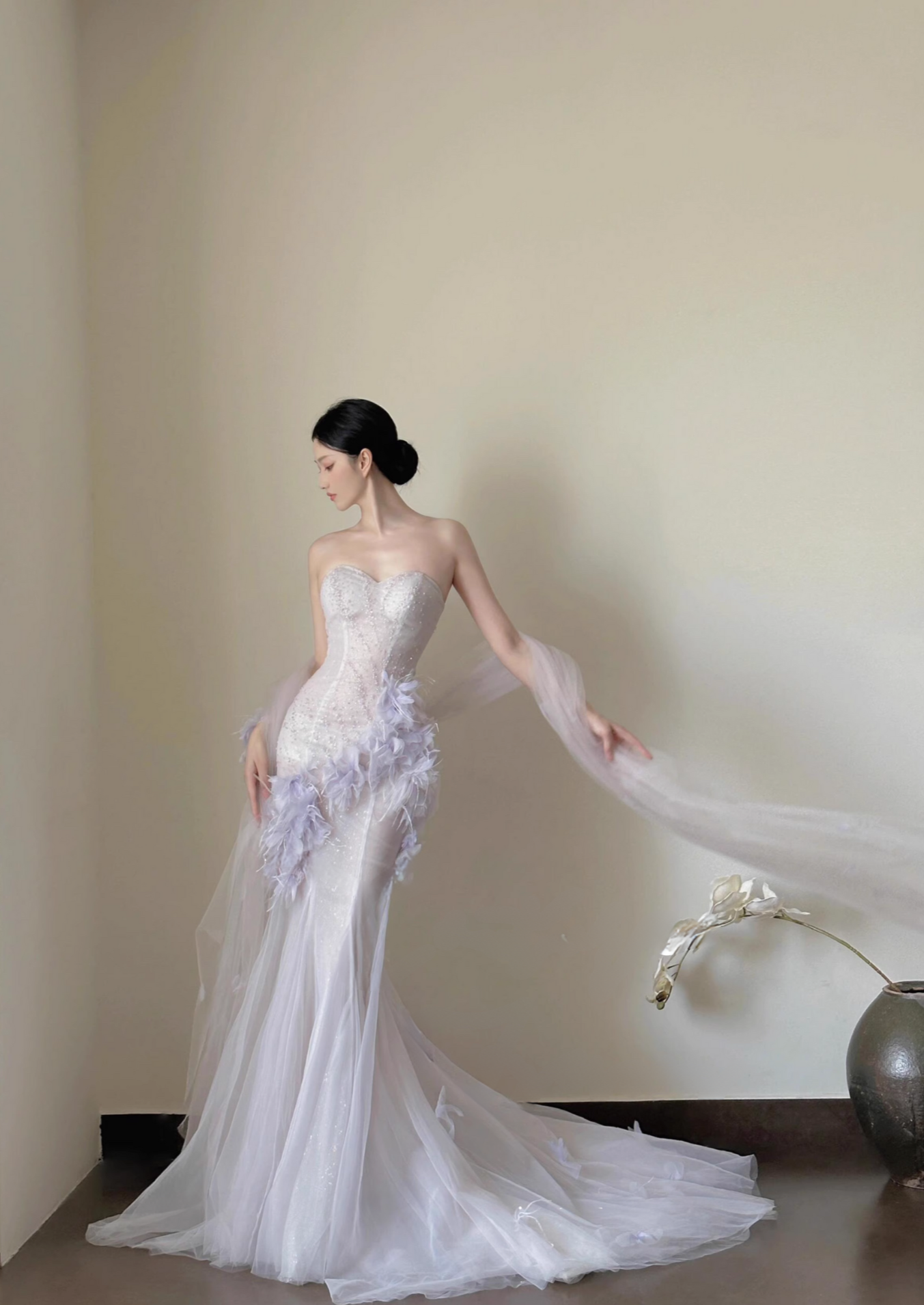 Purple Tube Long Gown