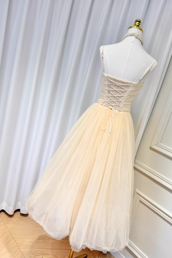 Beige Tulle Dress