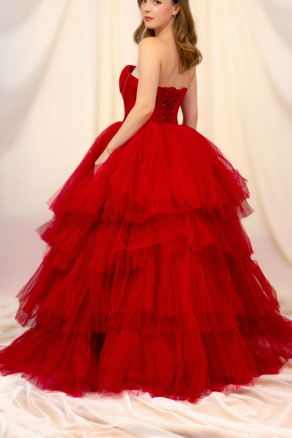 Red Tulle Ballgown
