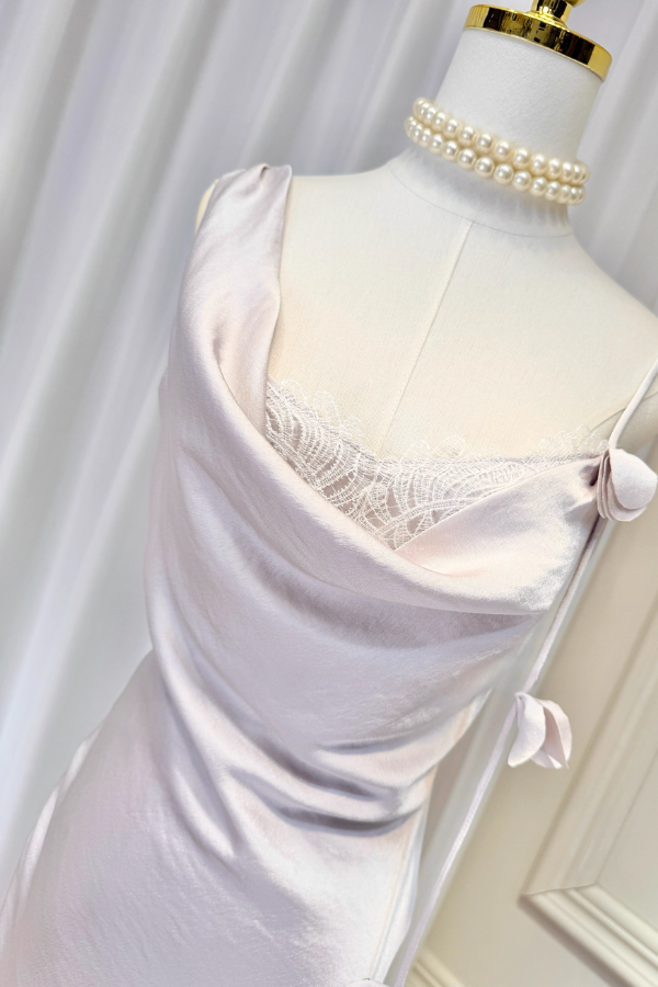 Purple Silk Dress
