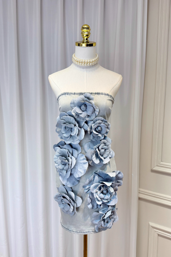 Flower Denim Dress