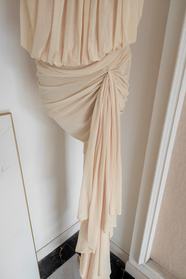 Beige Tube Long Dress