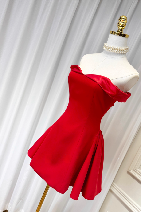 Red Off Shoulder Dress