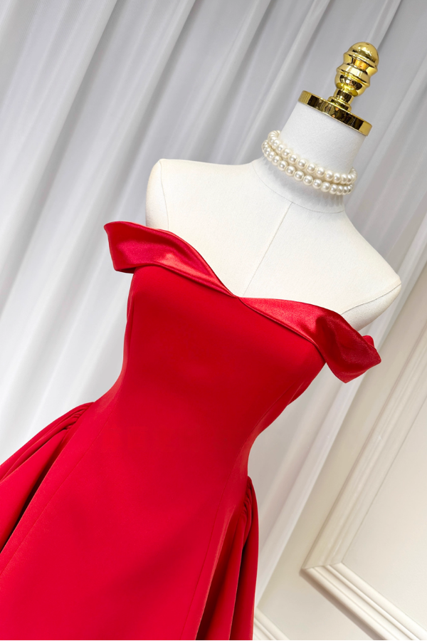 Red Off Shoulder Dress