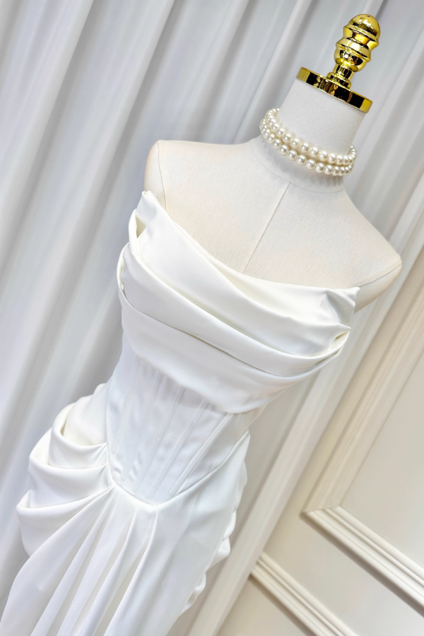 White Corset Long Dress