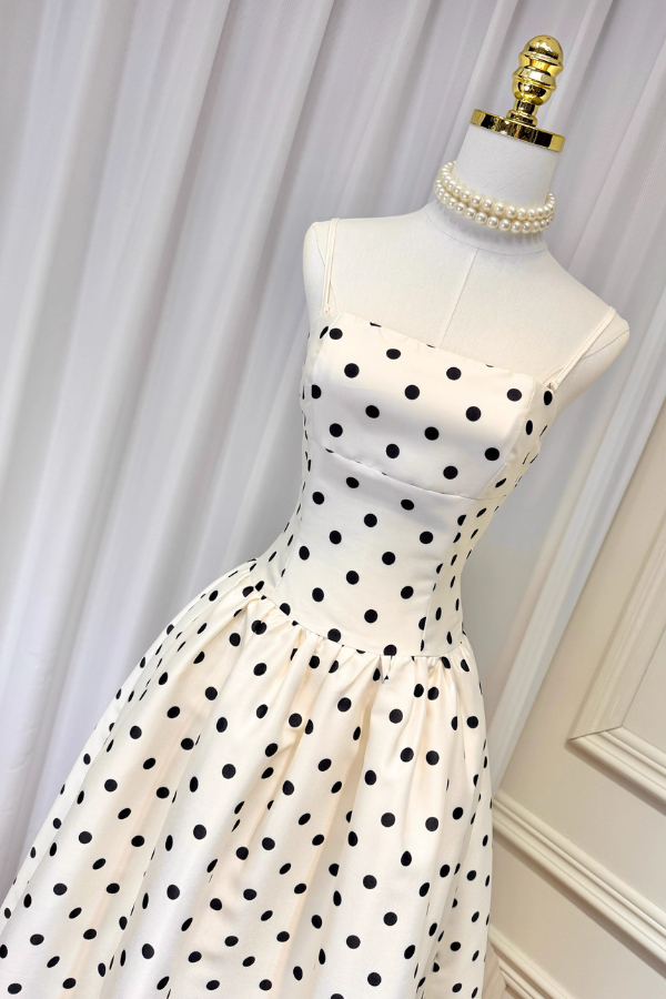 White Polka Dots Dress