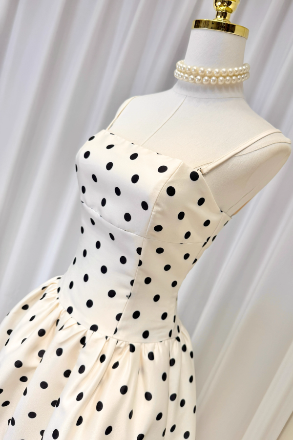 White Polka Dots Dress