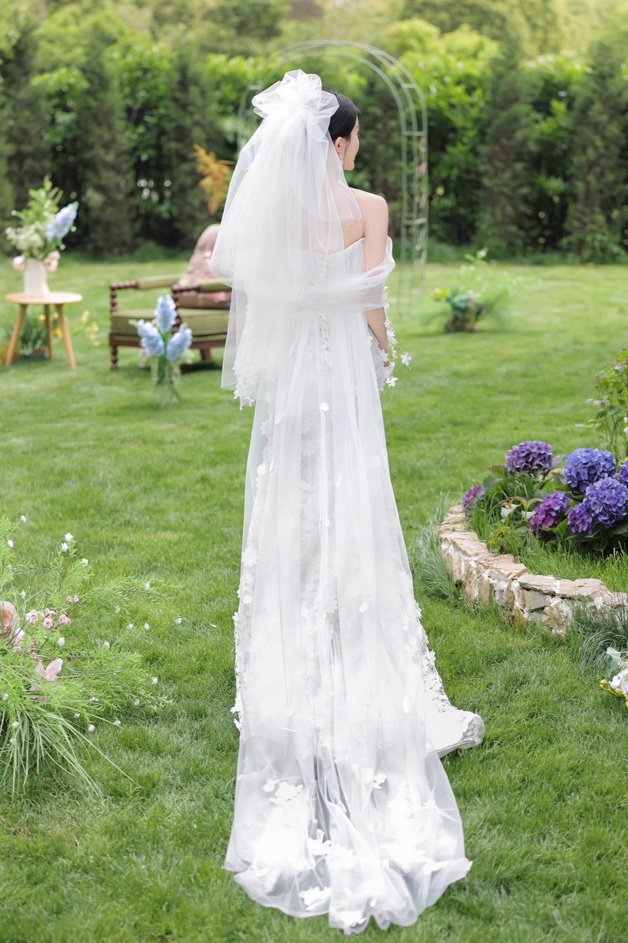 White Wedding Long Gown
