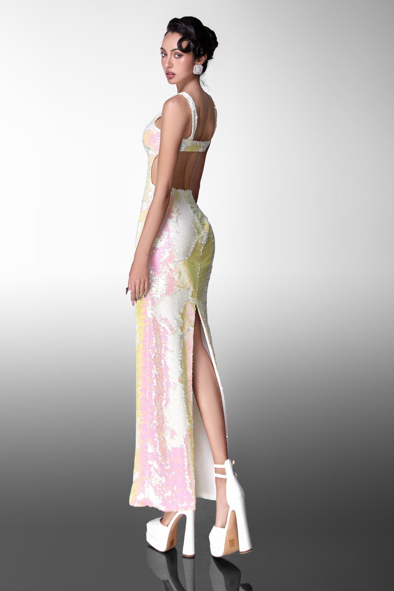 Glamdoll White Sequin Dress