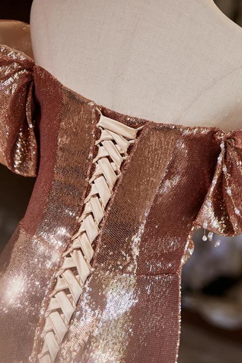 Rose Gold Sequin Gown