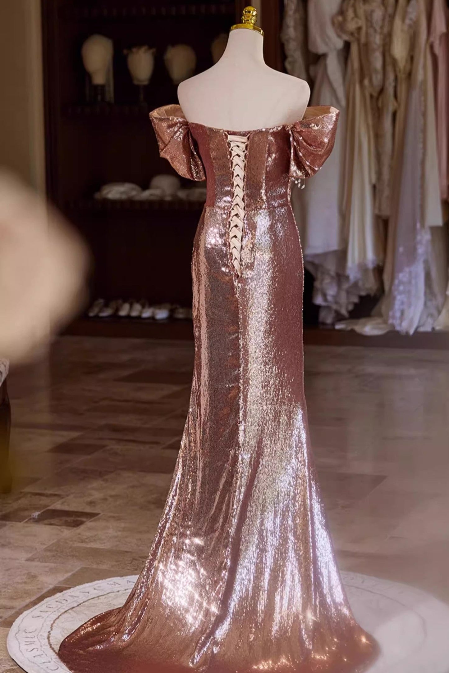 Rose Gold Sequin Gown