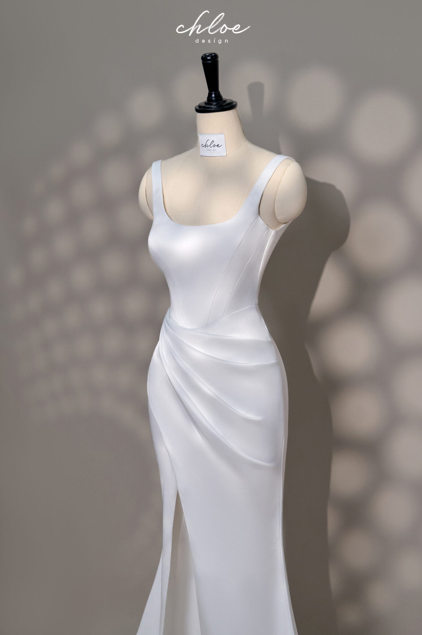 White Delfino Long Gown