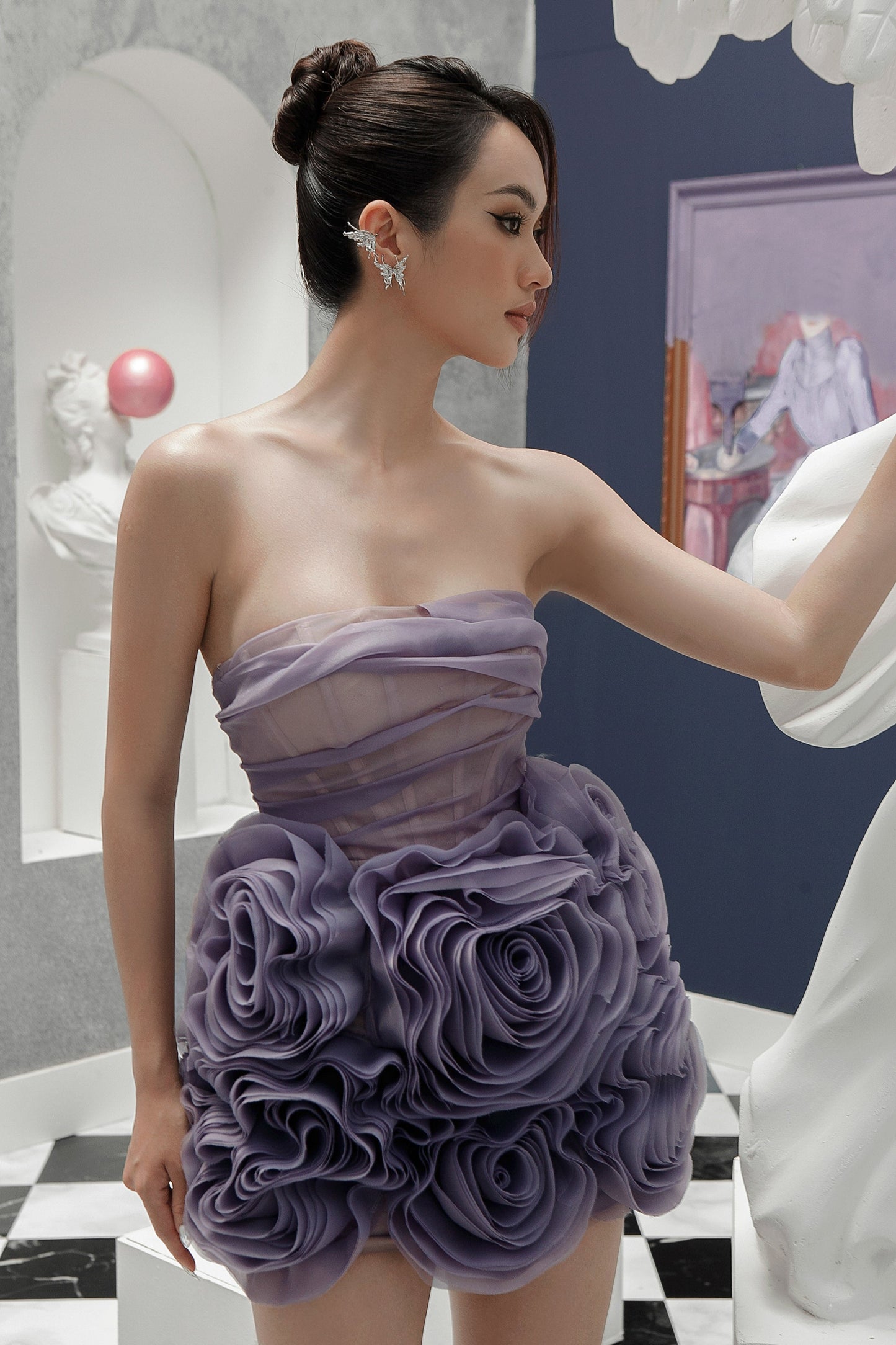 DZ Purple Flower Tube Dress