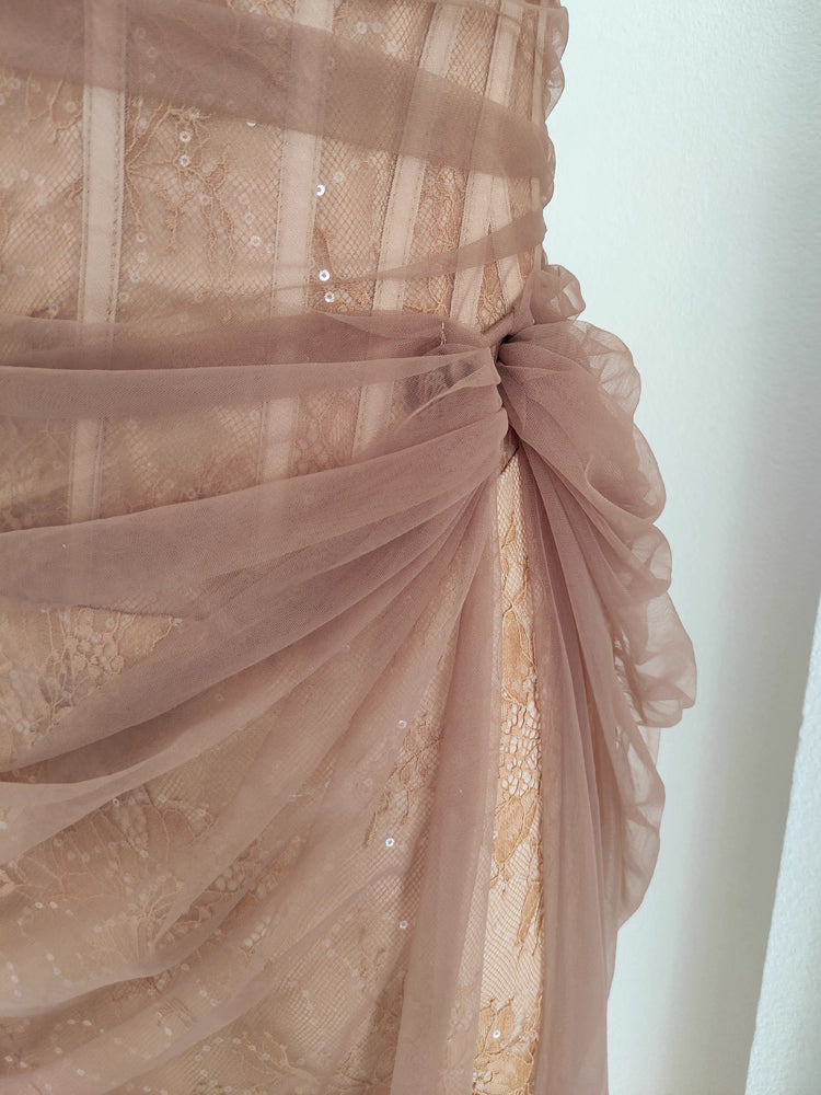 Brown Lace Dress