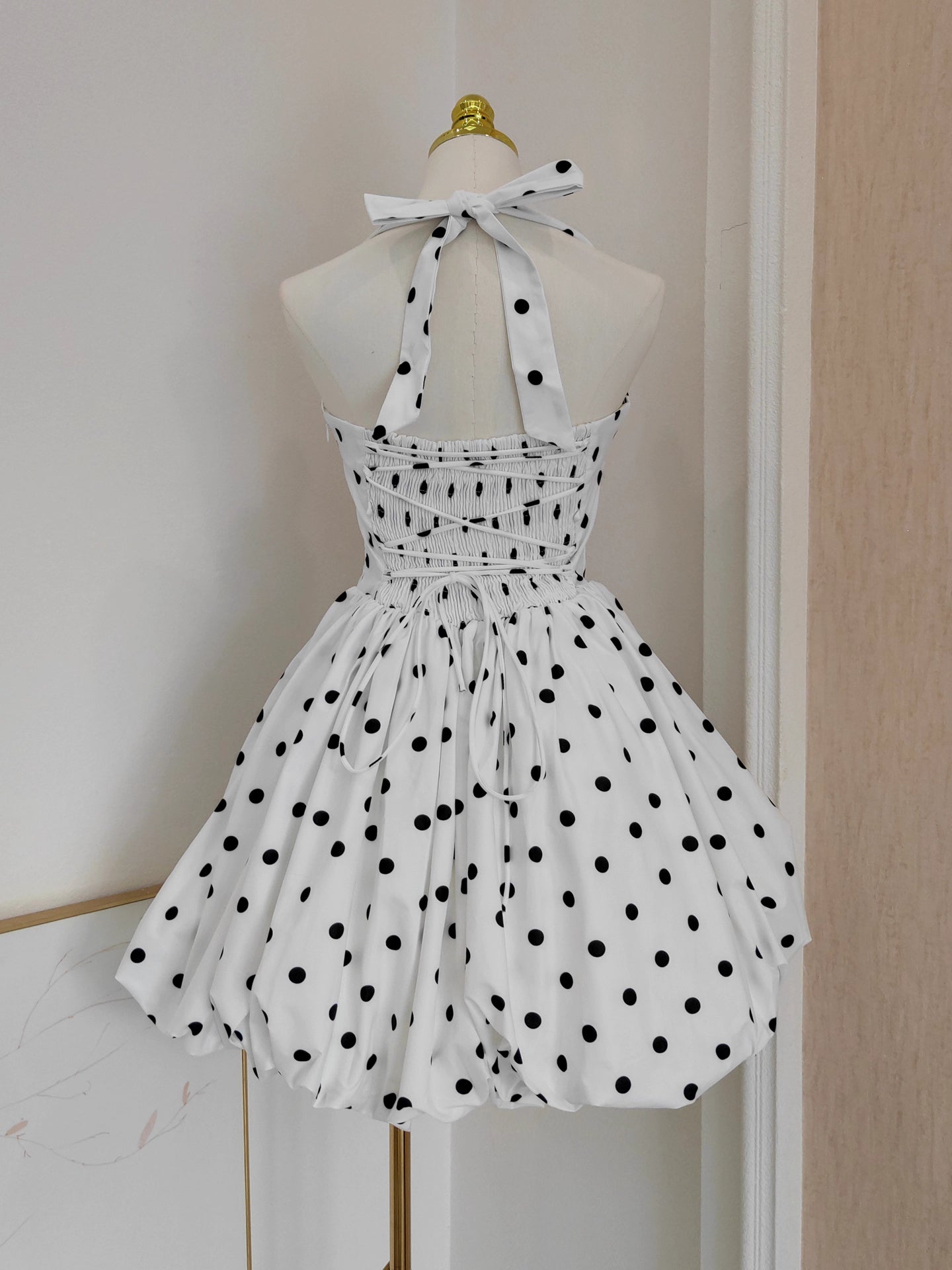 White Polka Dots Dress