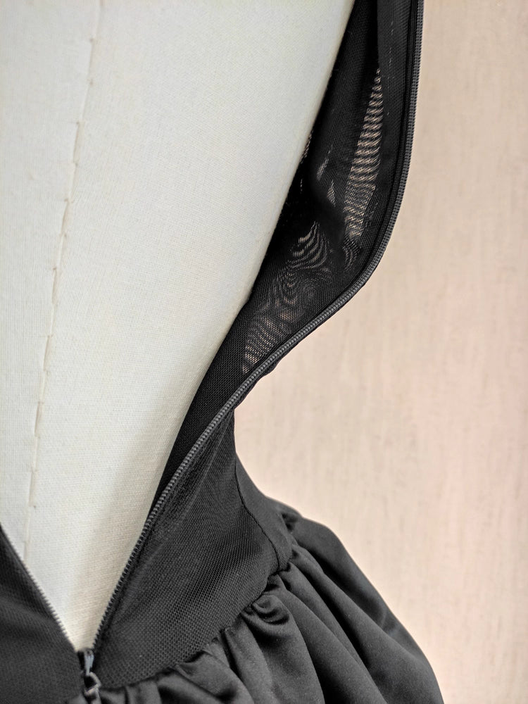 Black with Red Flower Dress