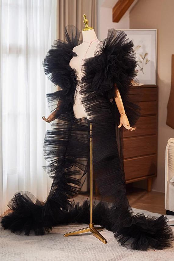 Black Long Trail Shawl