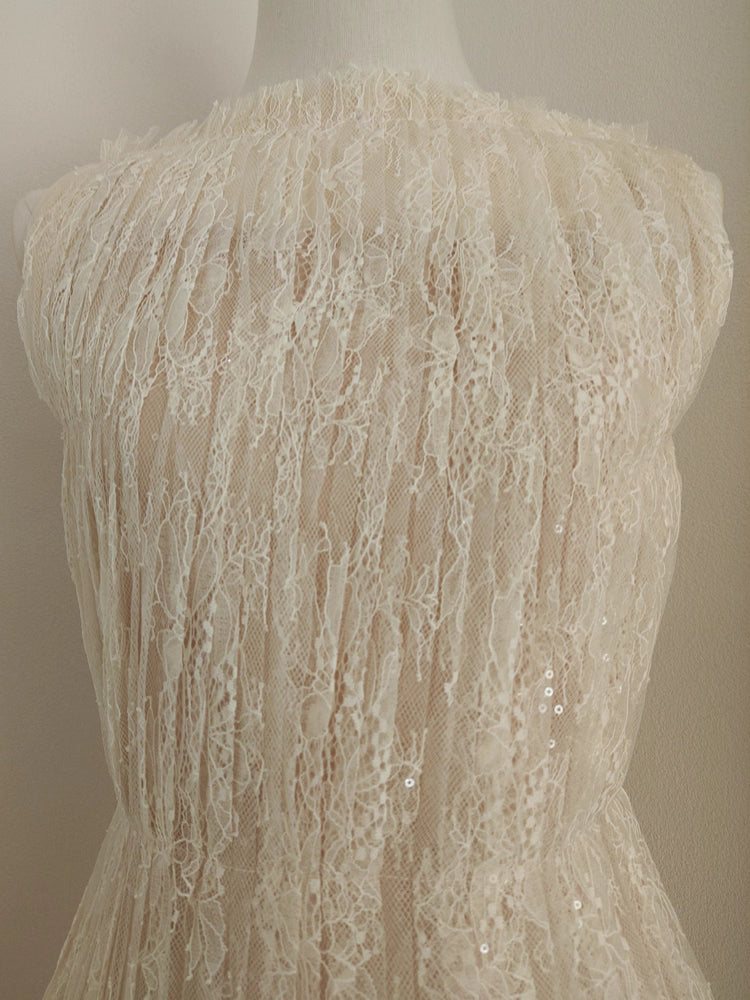 Beige Lace Dress