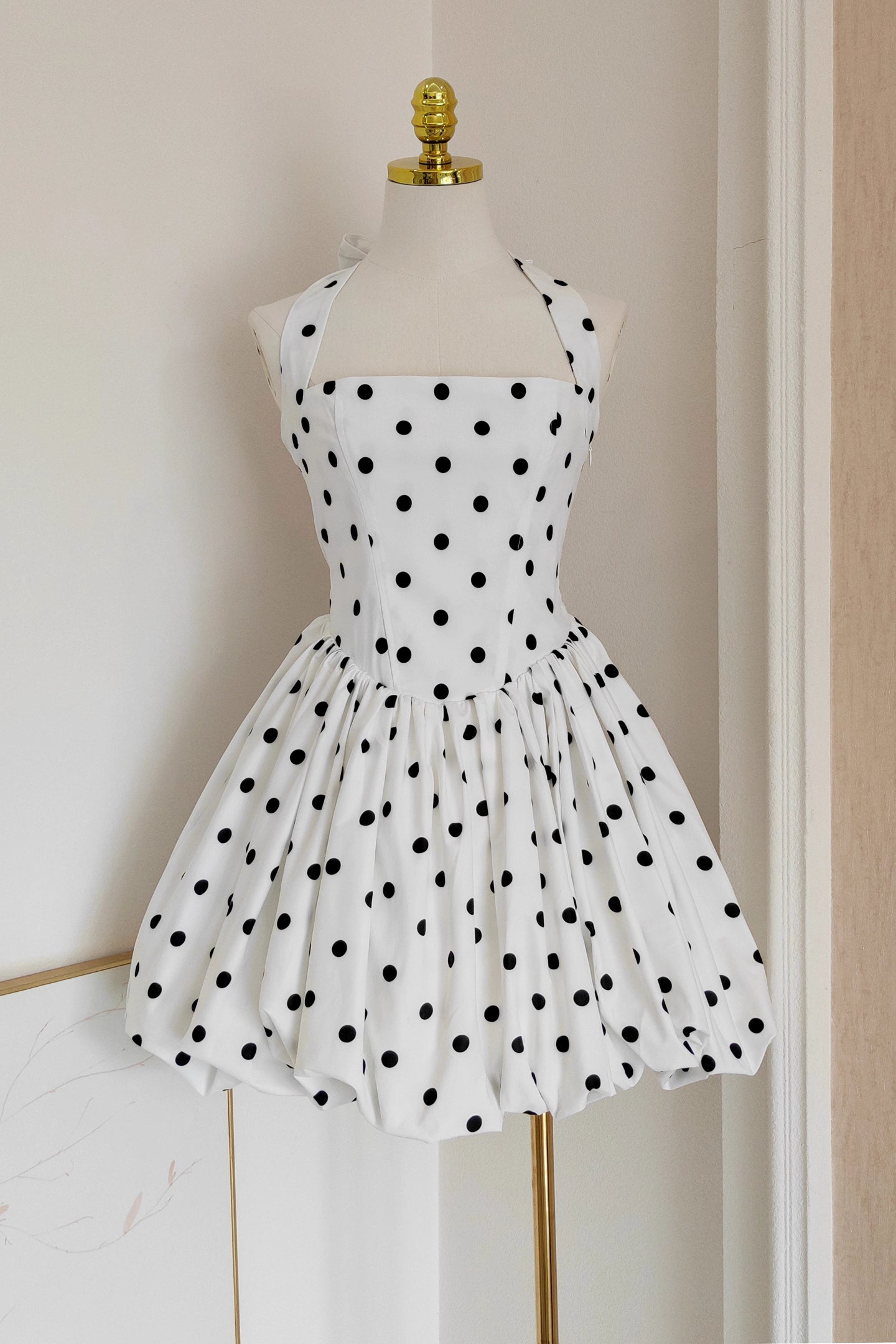 White Polka Dots Dress