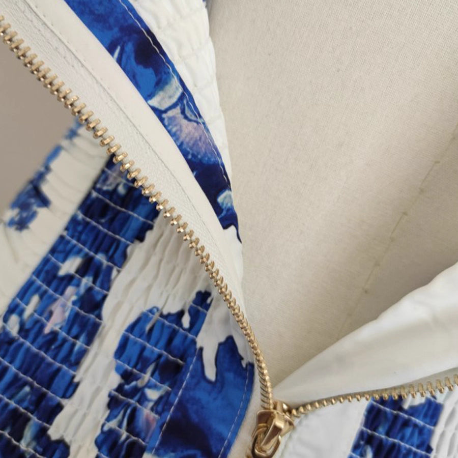 Blue Flower Long Dress