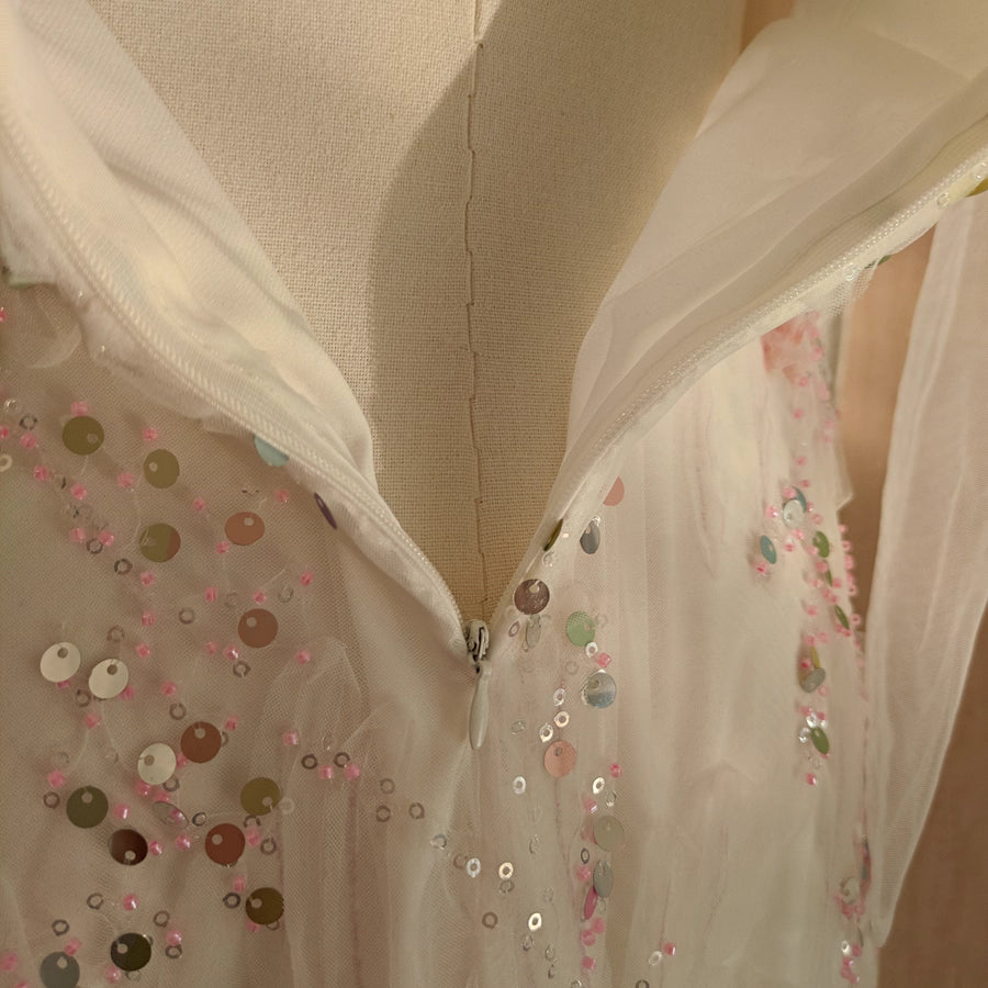 White Sequin Dress