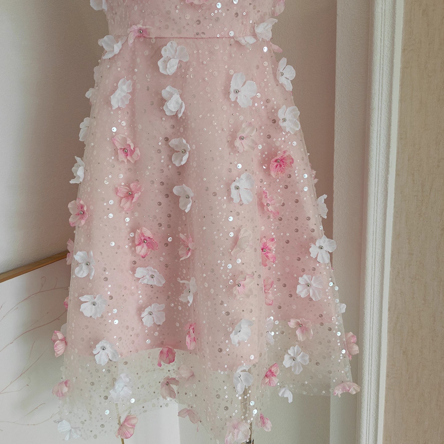Pink Flower Tube Dress