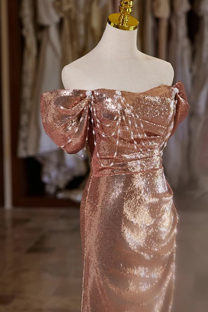 Rose Gold Sequin Gown