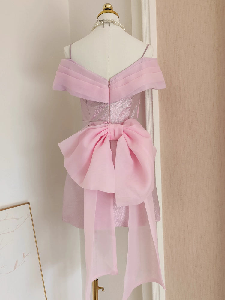 Pink Off Shoulder Dress