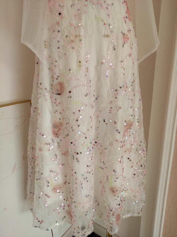 White Sequin Dress