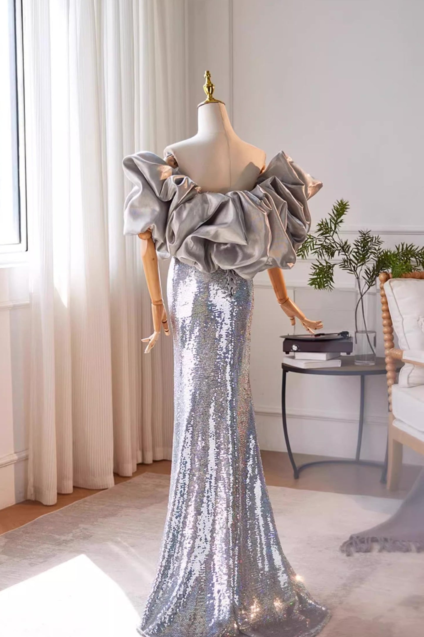Silver Long Gown