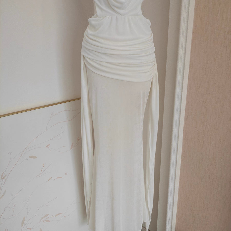 White Backless Dress
