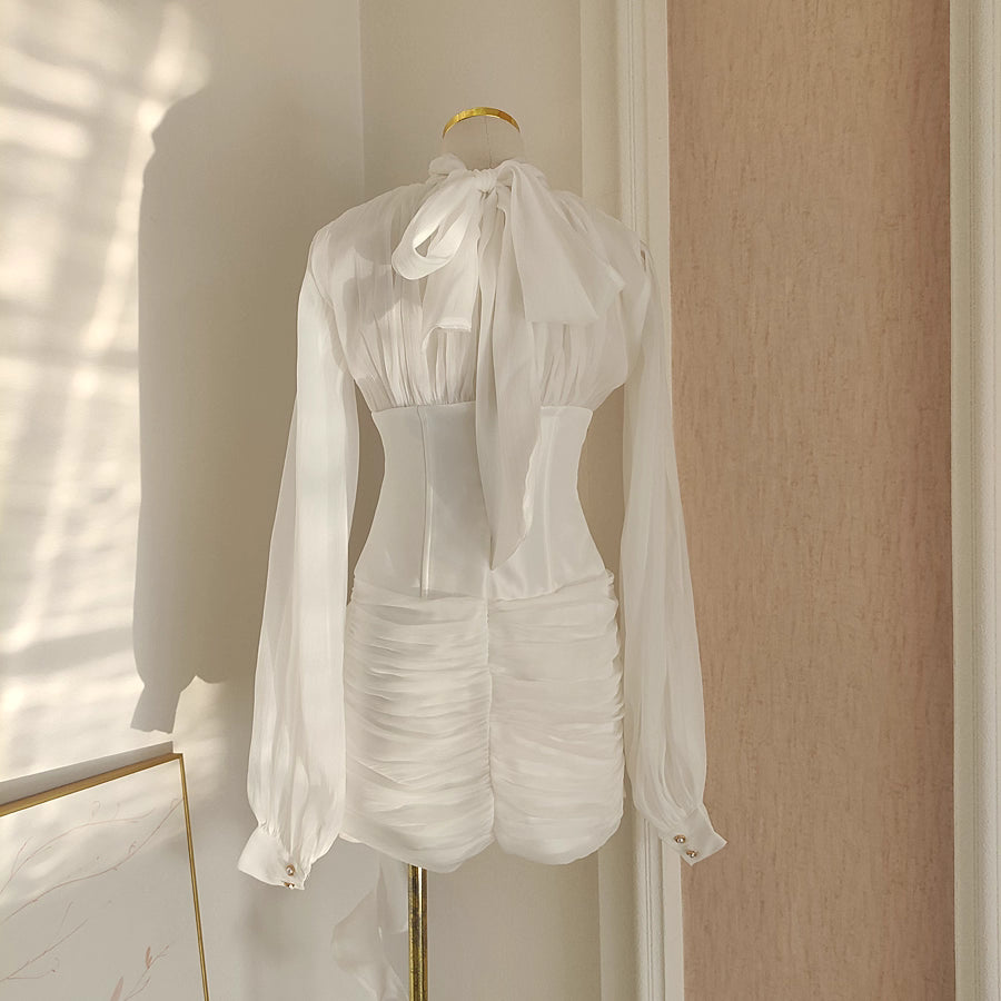 White Long Sleeve Dress