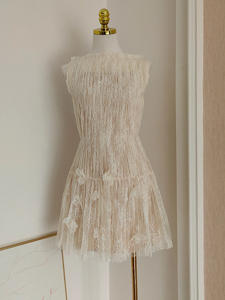 Beige Lace Dress