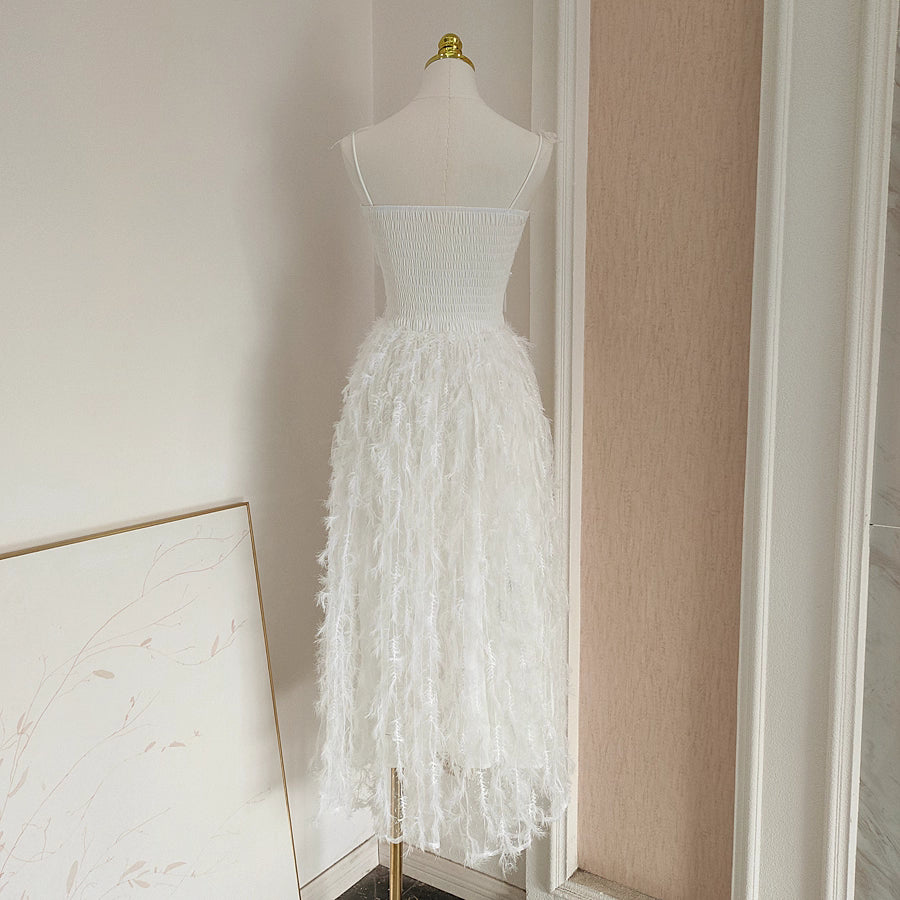 White Feathers Dress