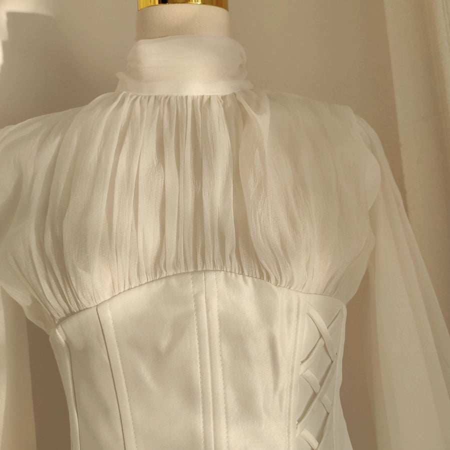 White Long Sleeve Dress