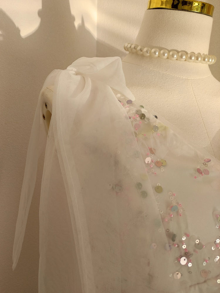 White Sequin Dress