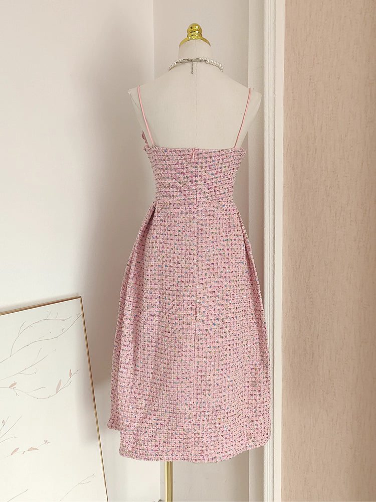 Pink Tweed Dress