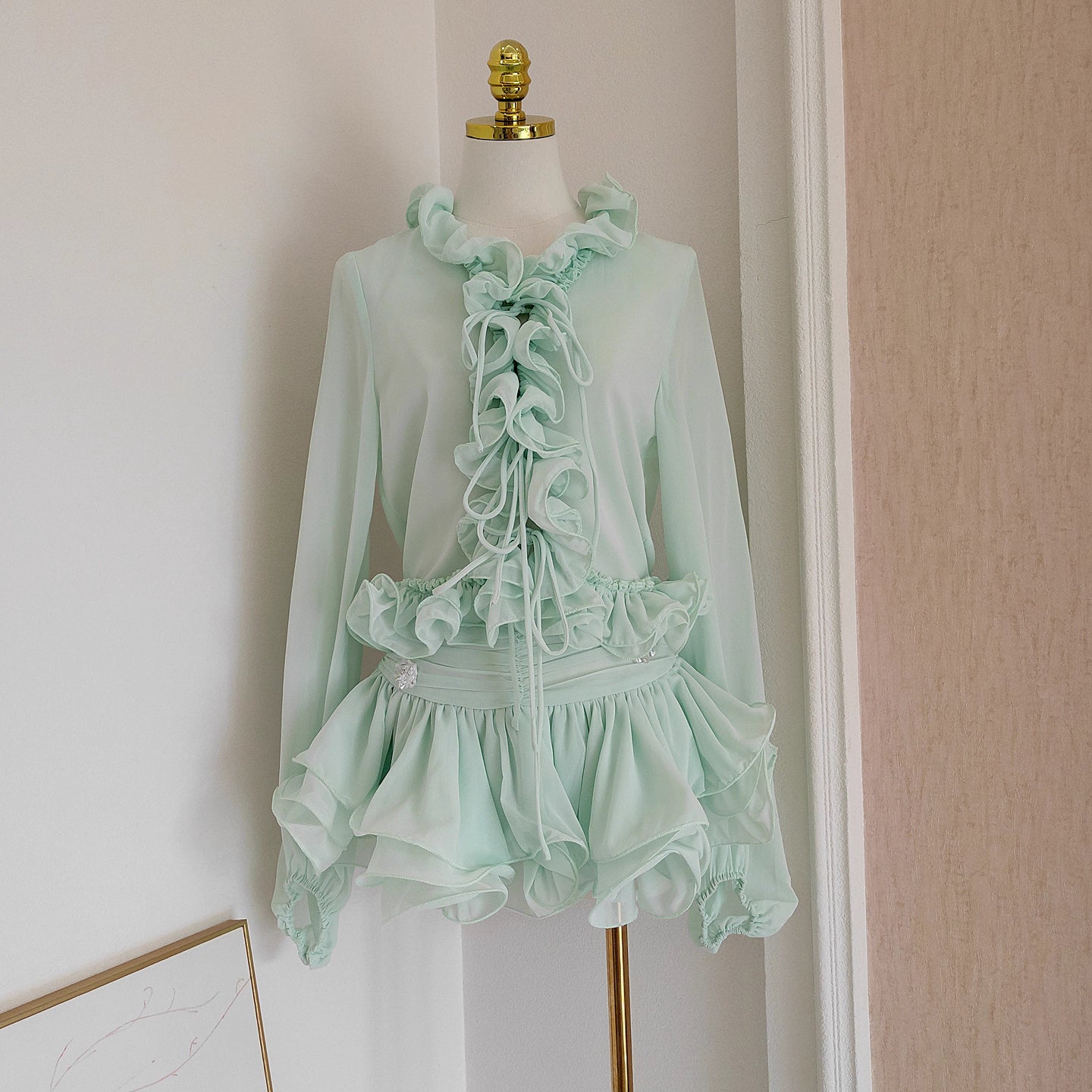 Green Ruffle Set