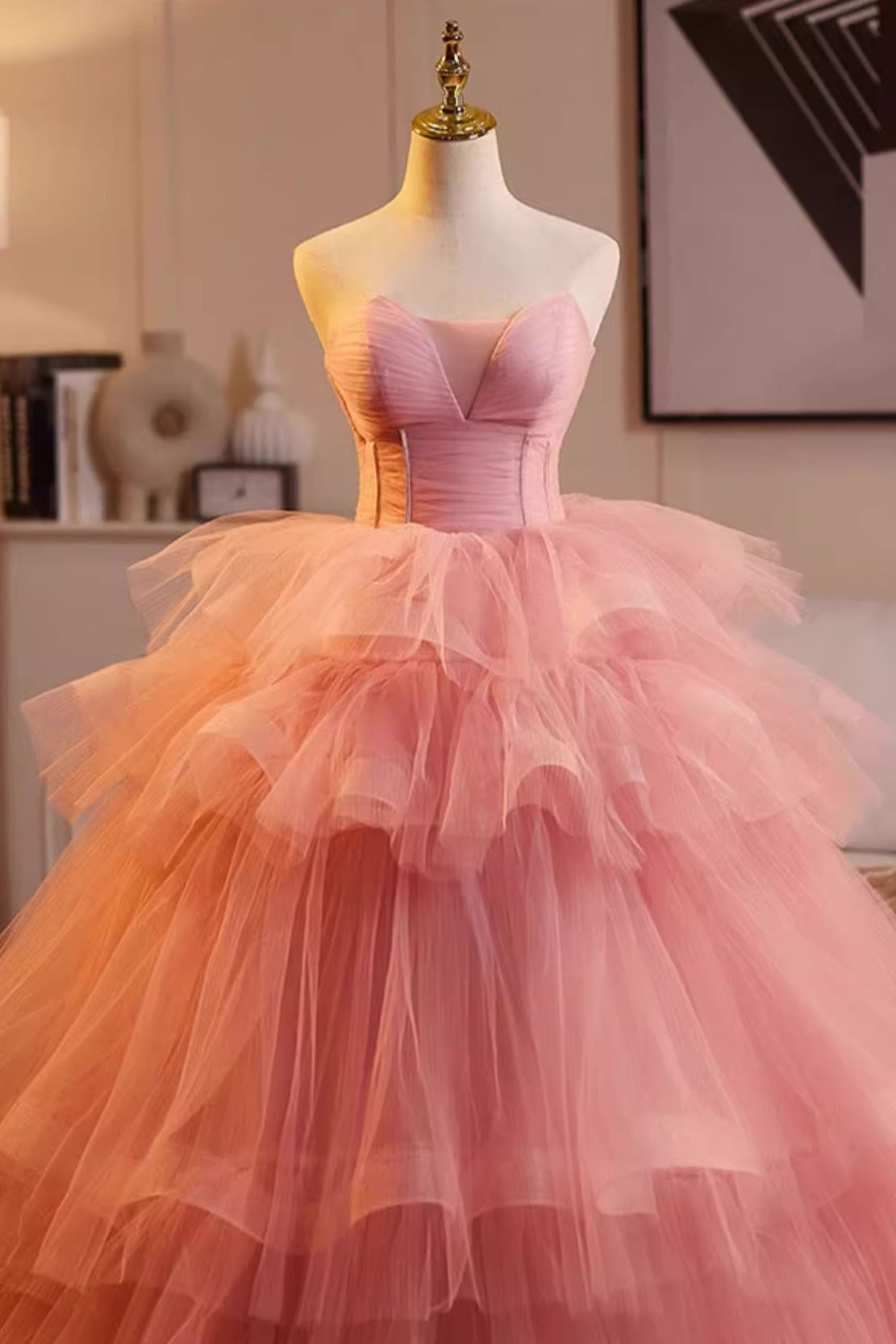 Pink Tulle Ballgown