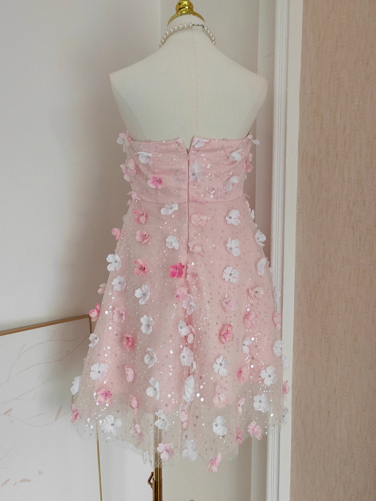 Pink Flower Tube Dress
