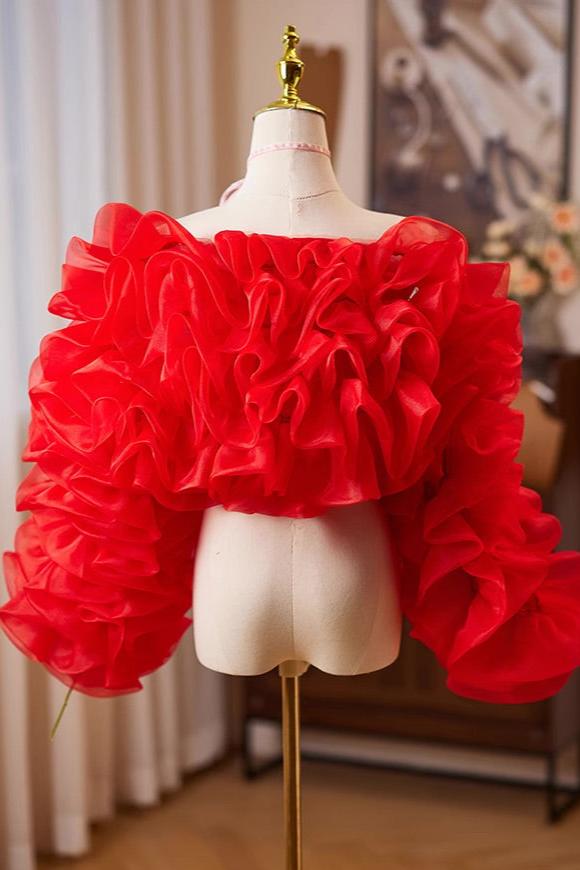 Red Rose Tulle Shawl