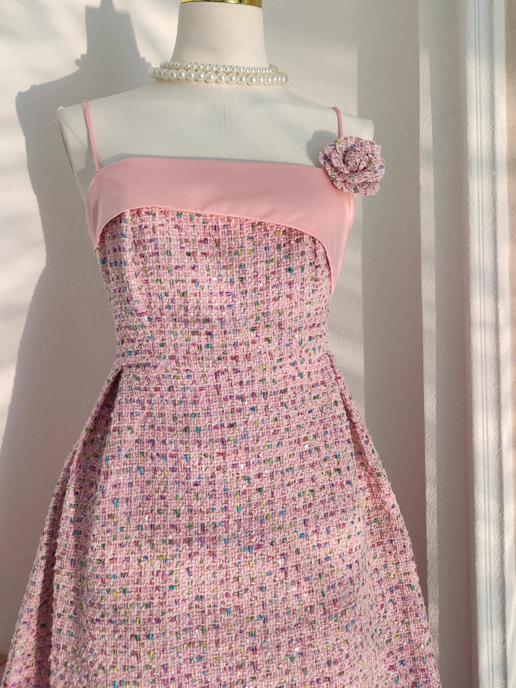 Pink Tweed Dress
