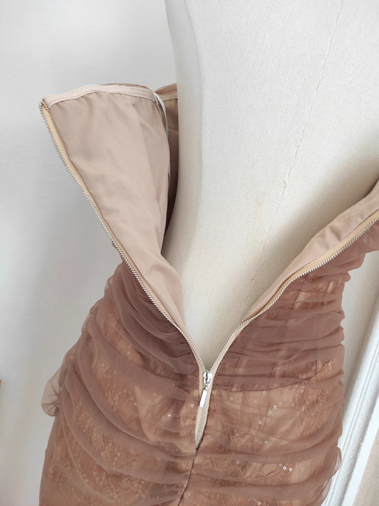 Brown Lace Dress