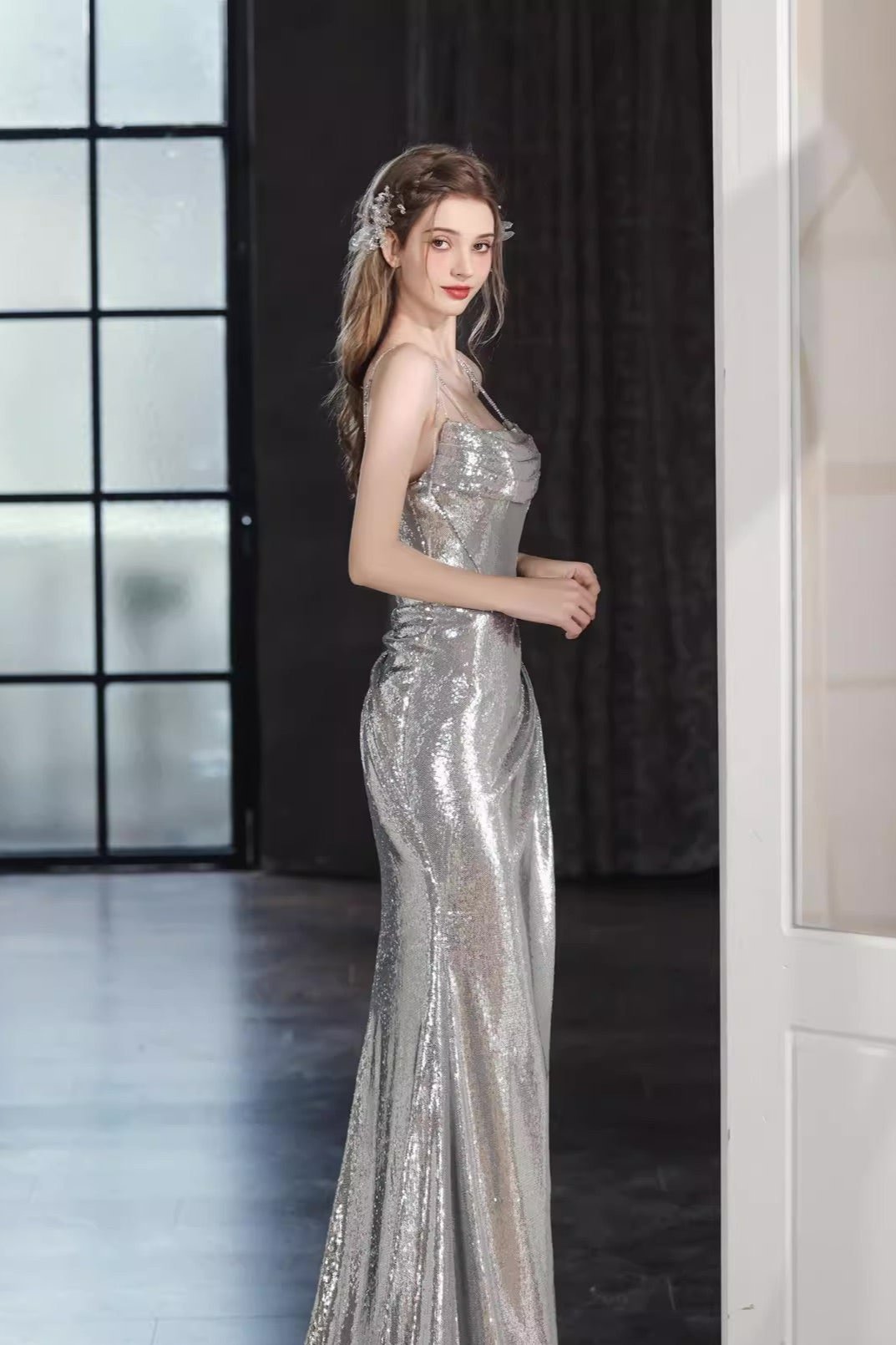 Silver Long Gown