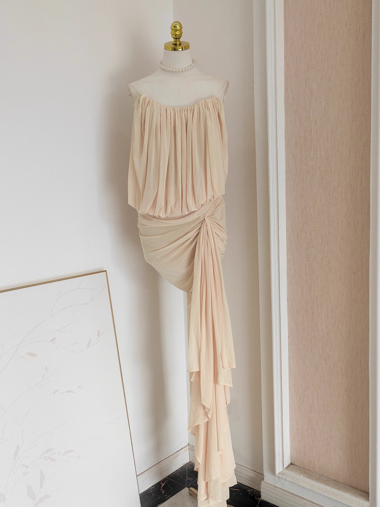 Cream Tube Dress